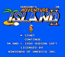 Adventure Island 2 Title Screen